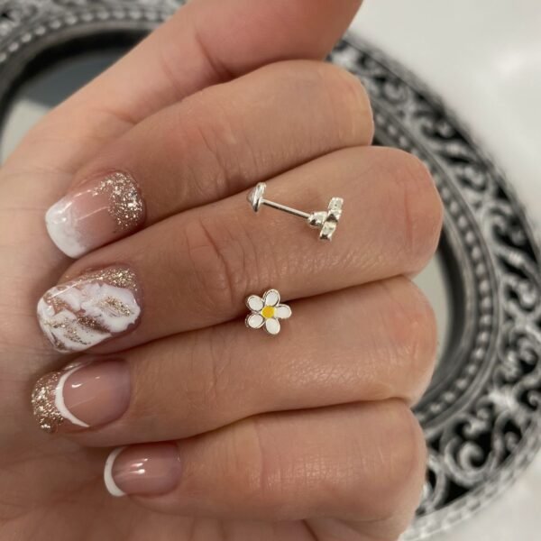 Aros Abridores margarita esmaltada